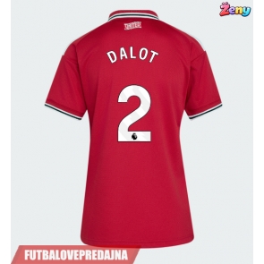 Lacne Ženy Futbalové dres Manchester United Diogo Dalot #2 2026-27 Krátky Rukáv - Domáci